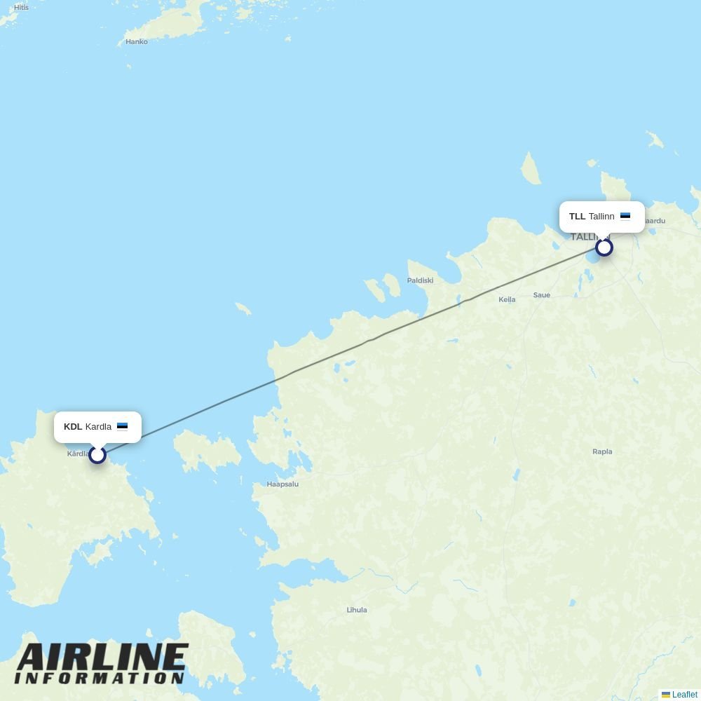 NyxAir routes from KDL