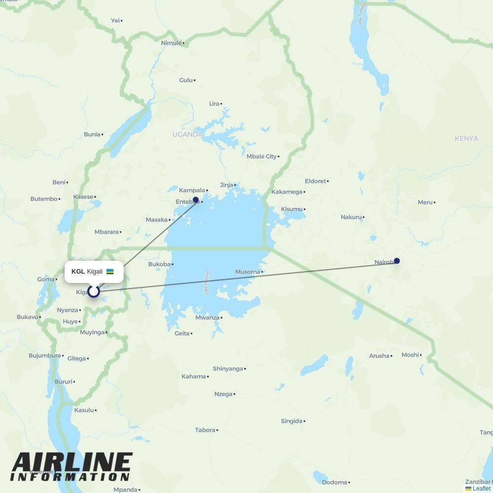 Brussels Airlines routes from KGL