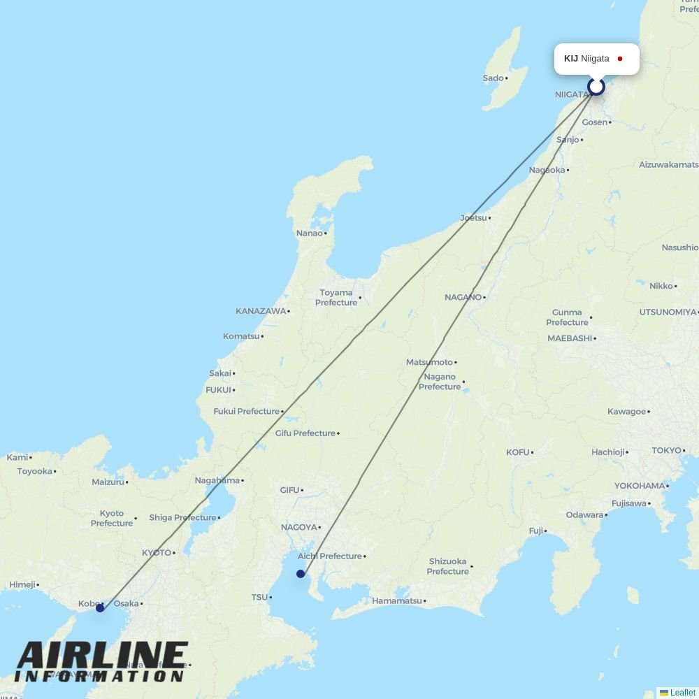 Blue Panorama Airlines routes from KIJ