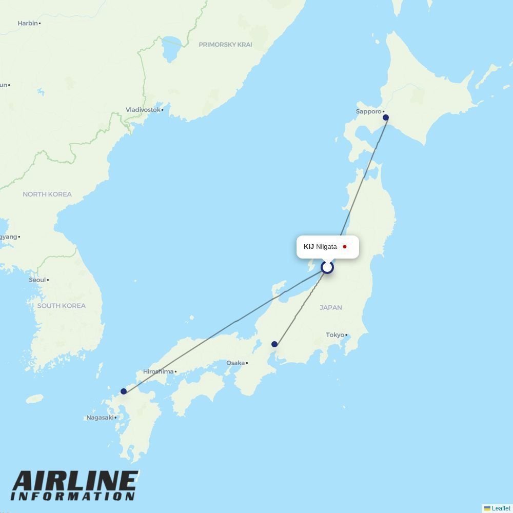 Fuji Dream Airlines routes from KIJ