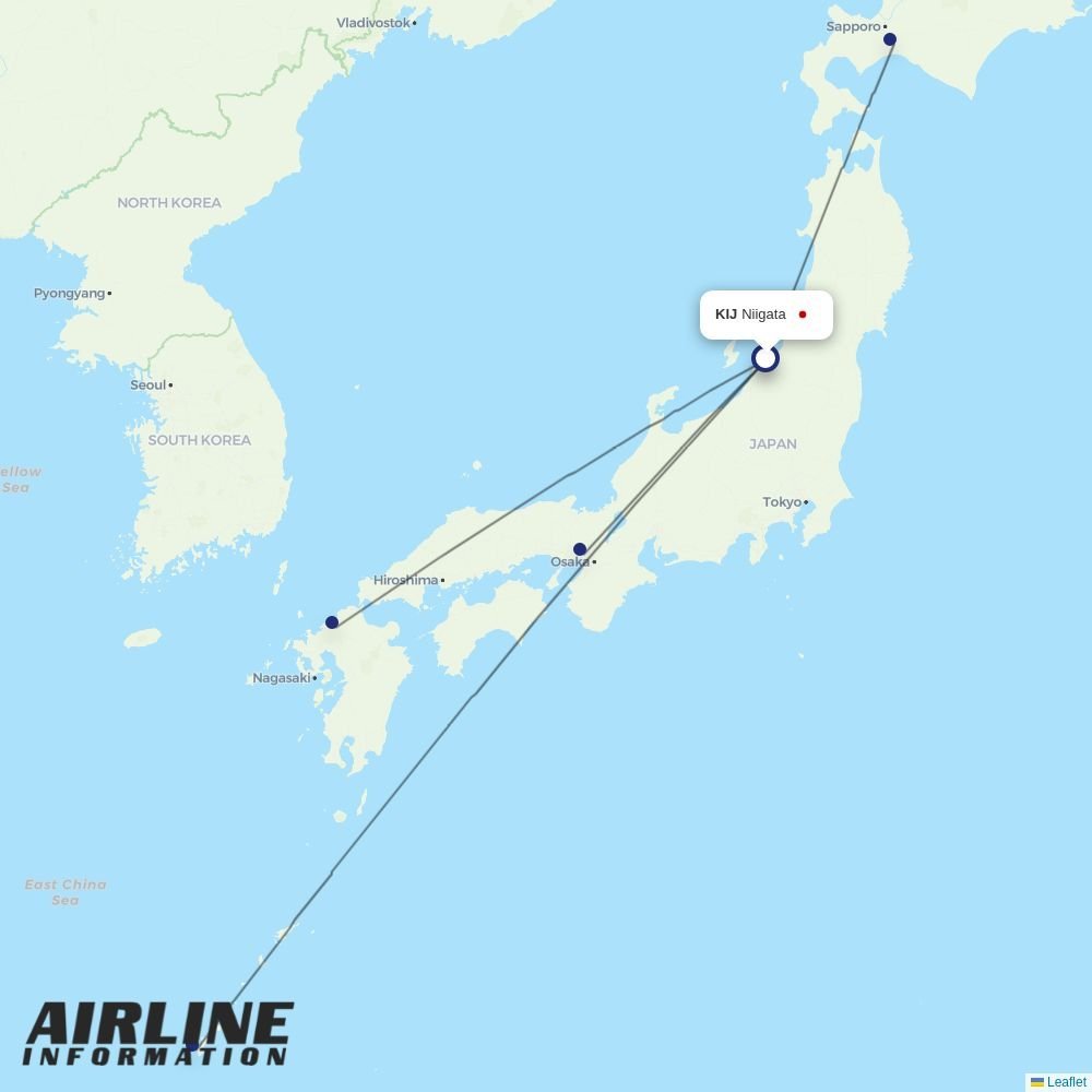 ANA routes from KIJ