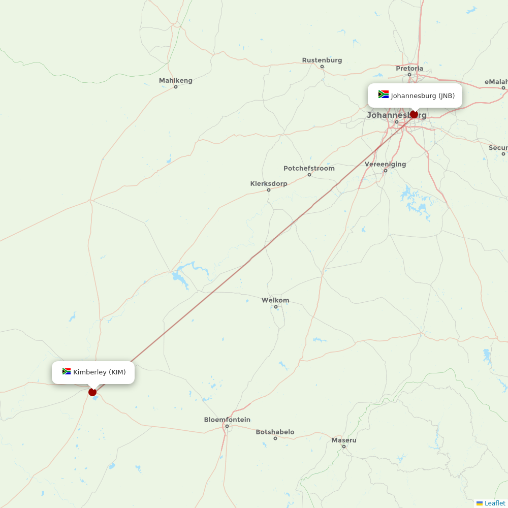 CemAir at KIM route map