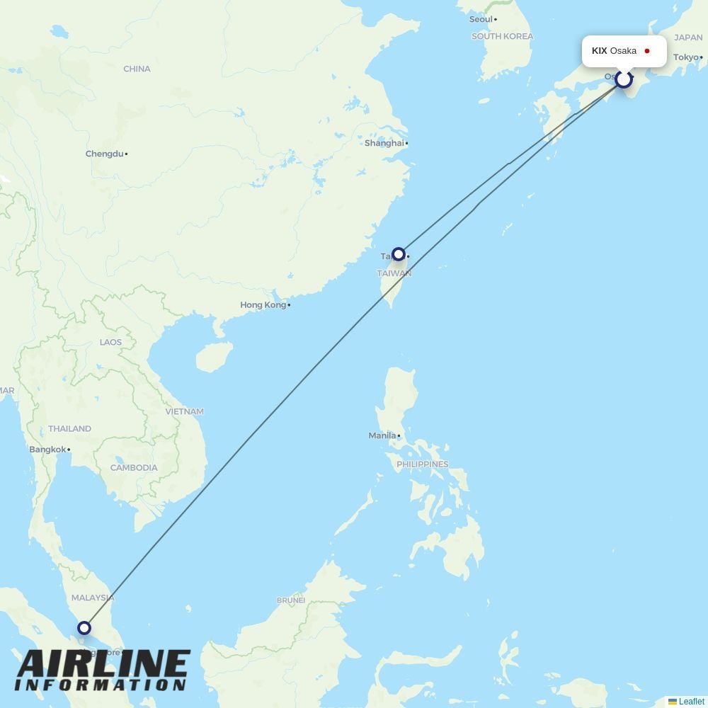 AirAsia X routes from KIX