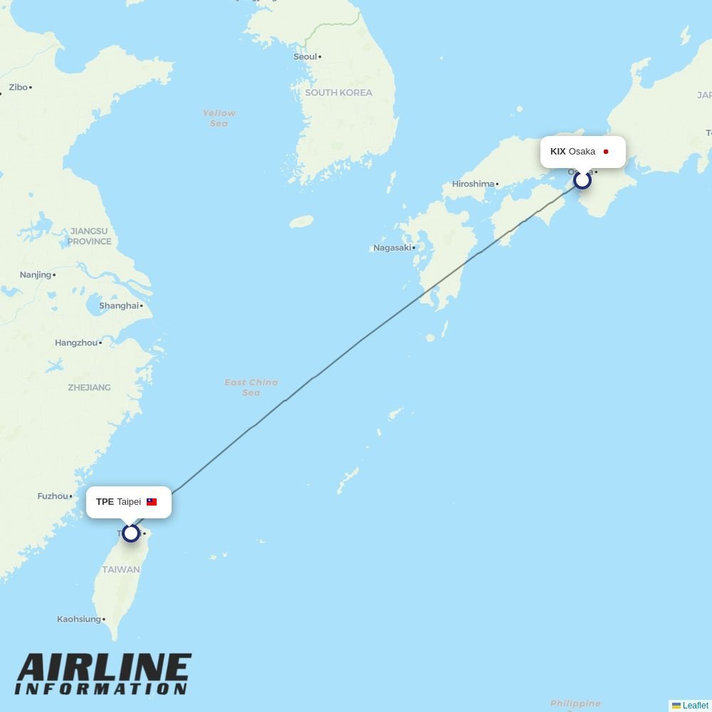 Starlux routes from KIX