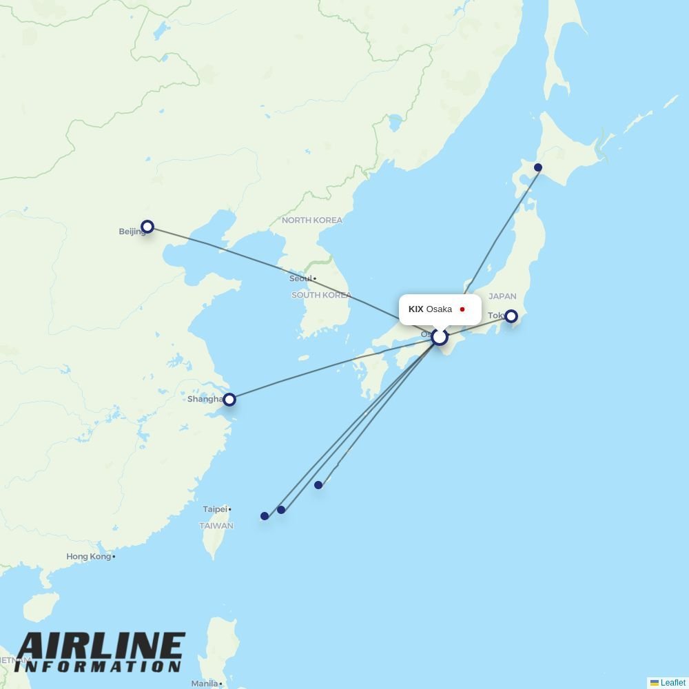 ANA routes from KIX