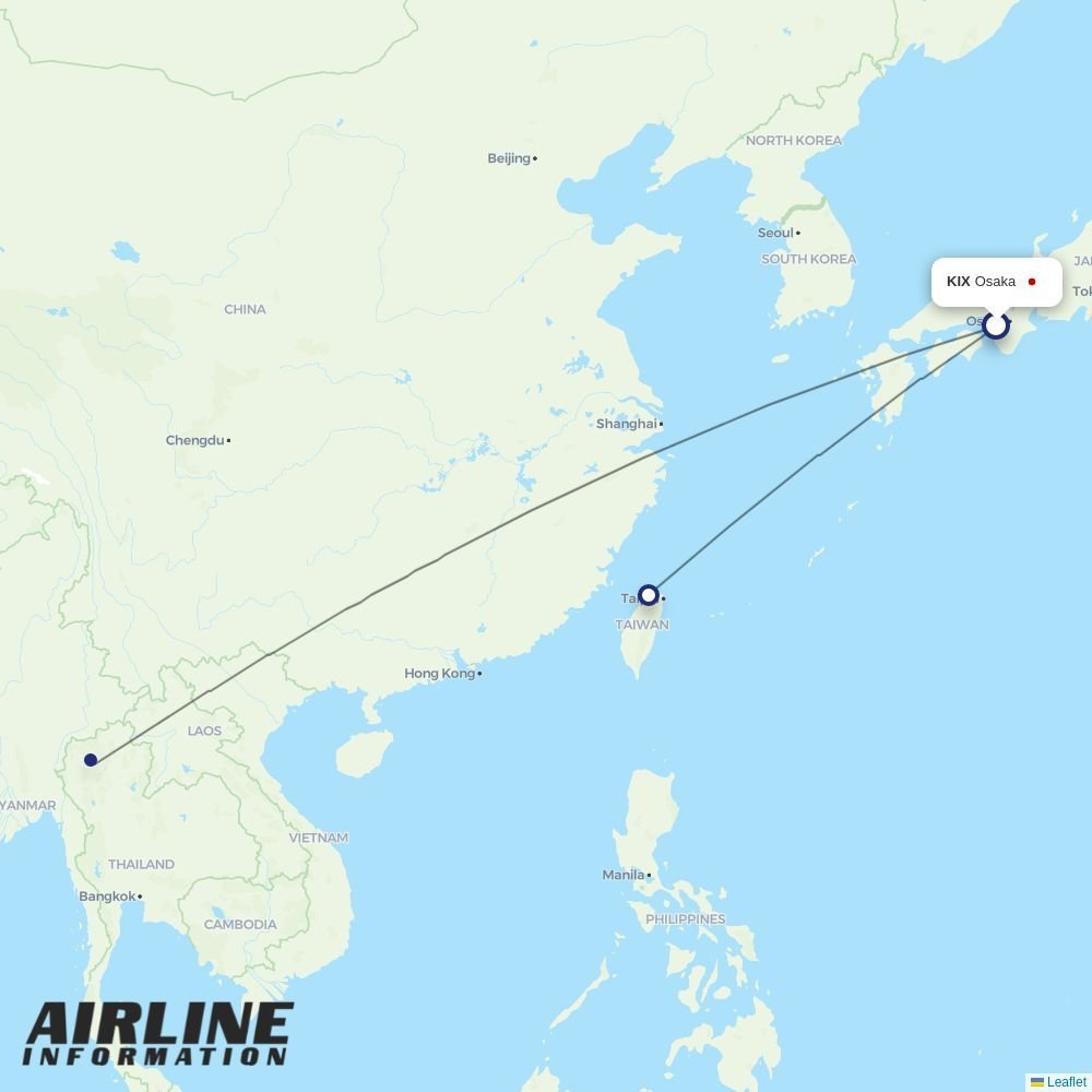 Vietjet Thailand routes from KIX