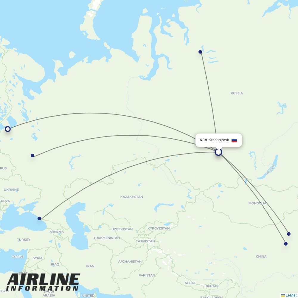 NordStar routes from KJA