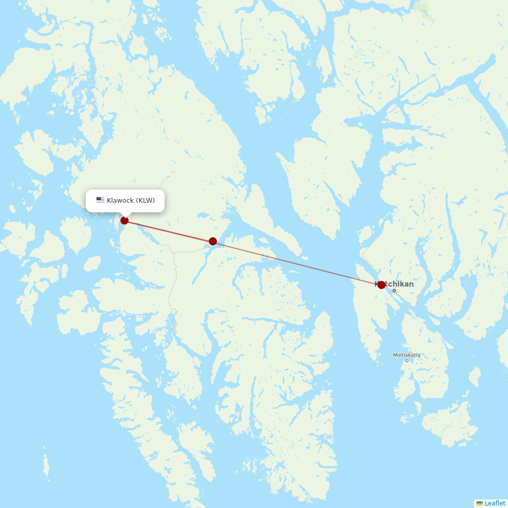 Safe Air Company at KLW route map