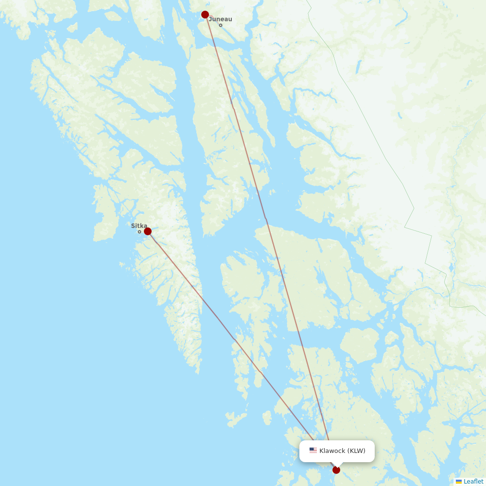 Air Excursions at KLW route map