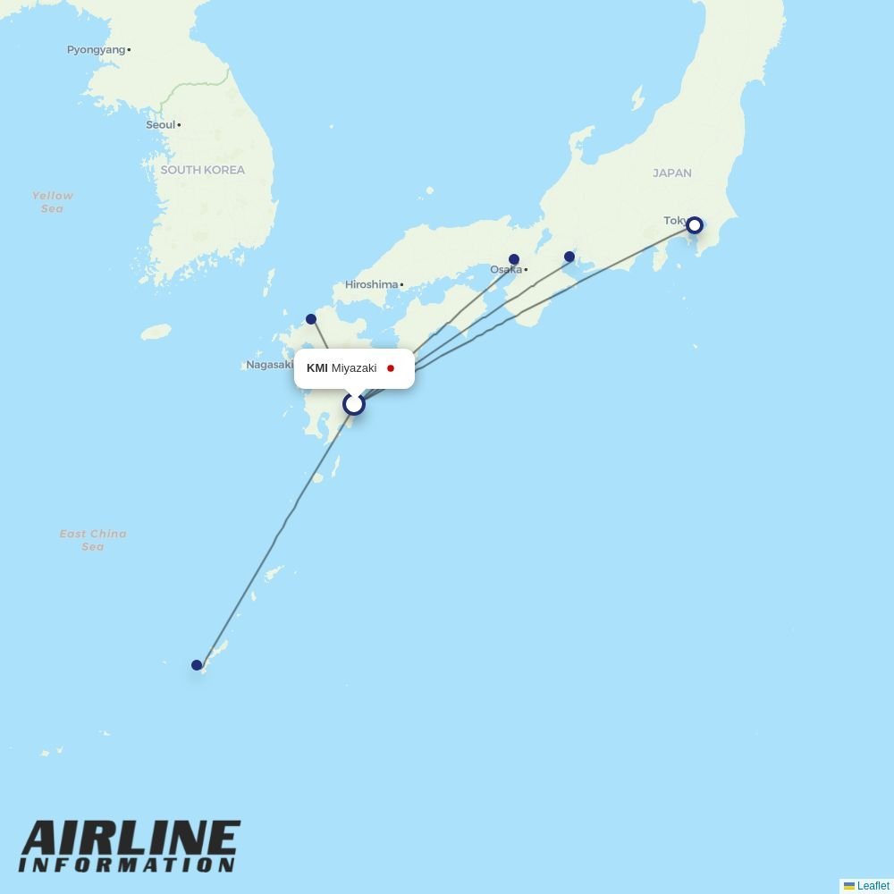 ANA routes from KMI
