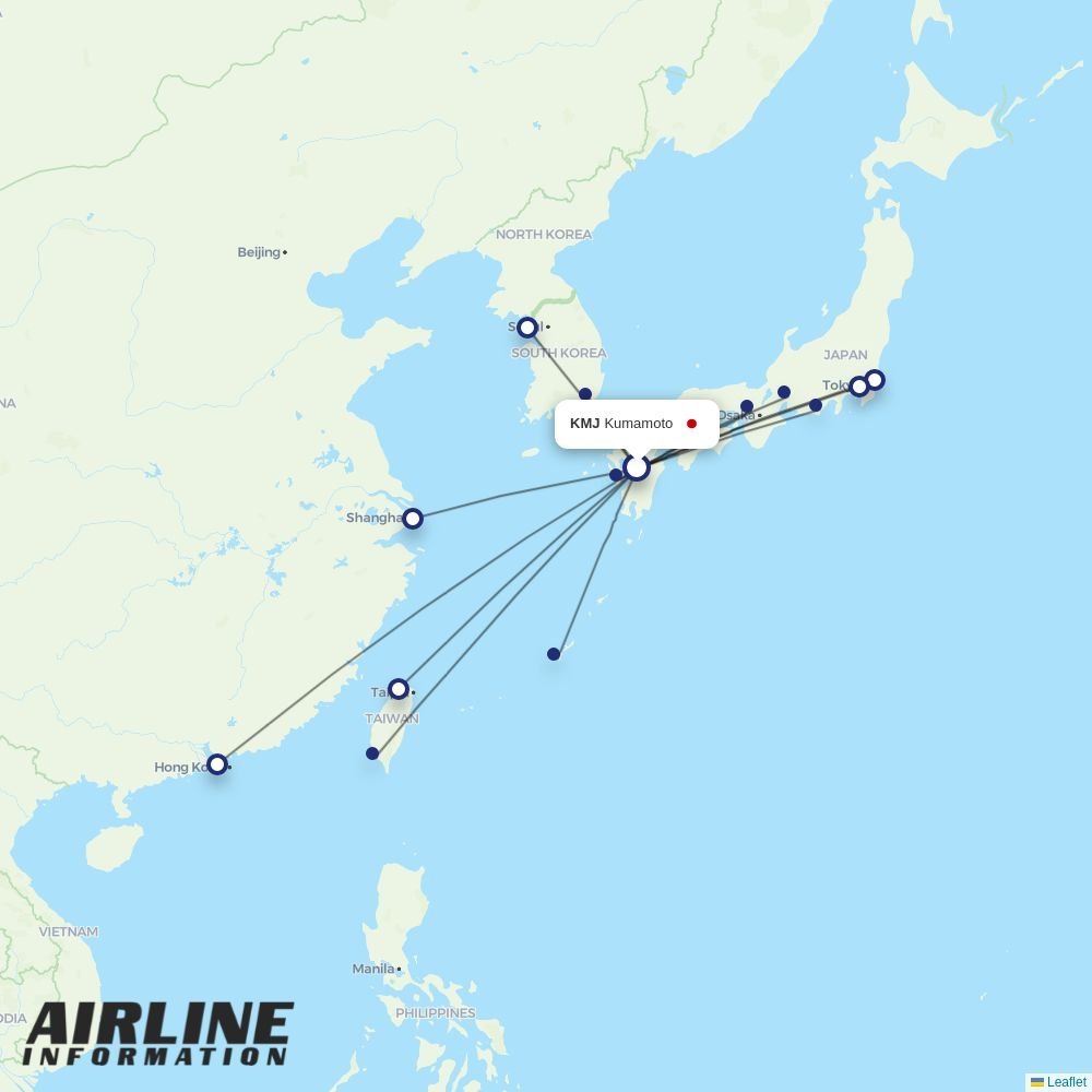 China Airlines routes from KMJ