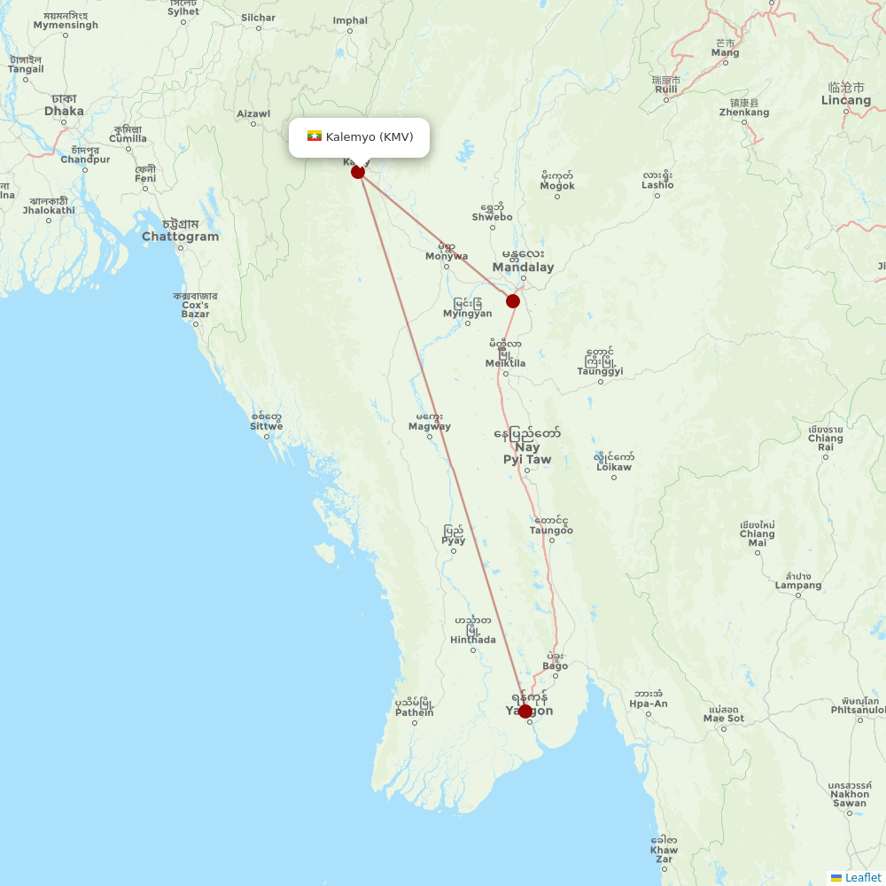 Air KBZ at KMV route map