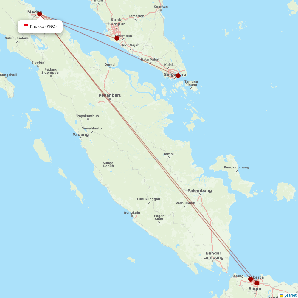 Batik Air at KNO route map
