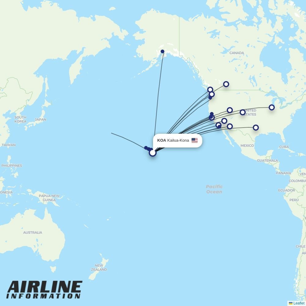 American Airlines routes from KOA
