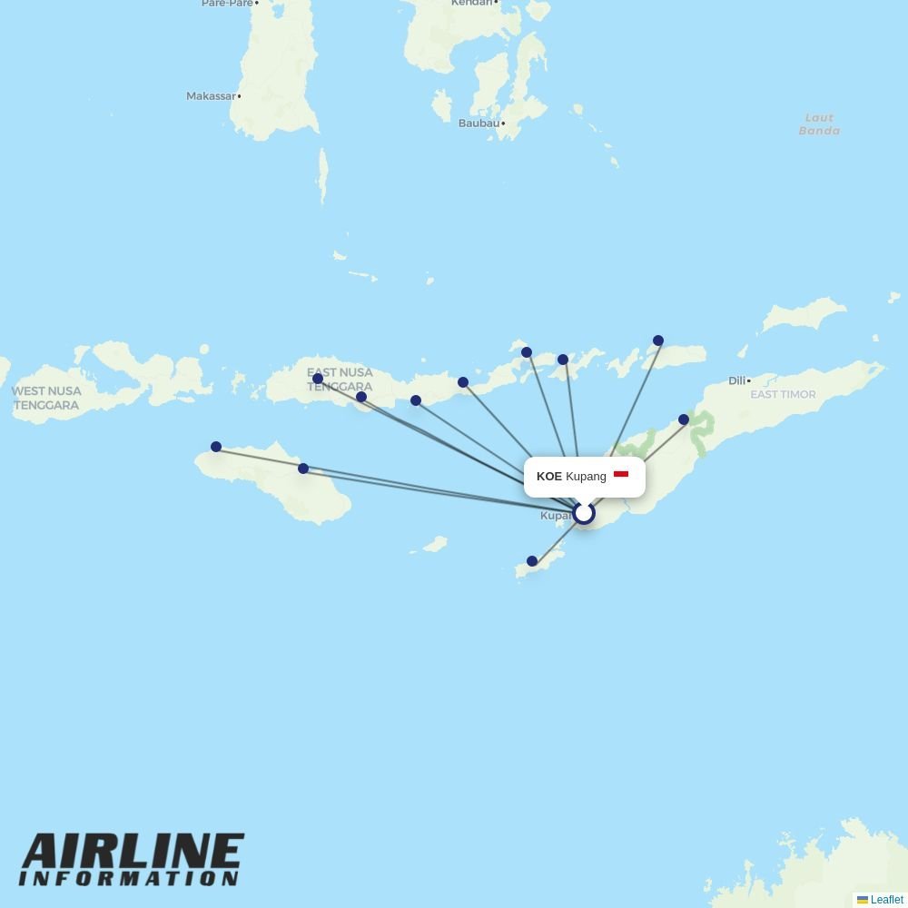 Wings Air routes from KOE