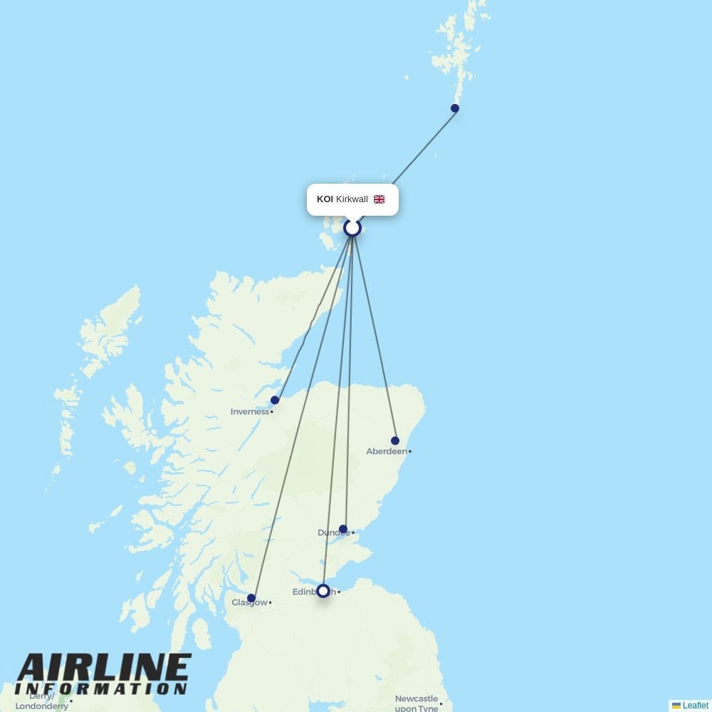 Loganair routes from KOI