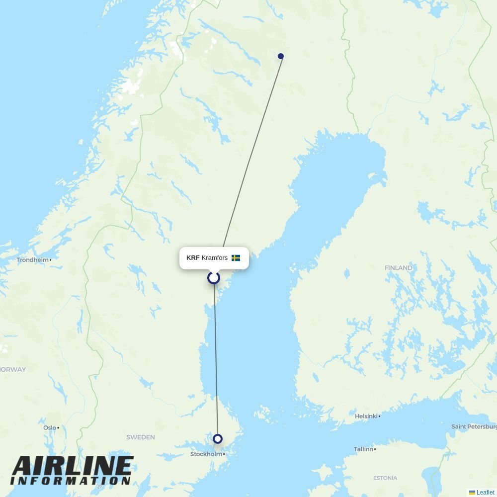 PopulAir routes from KRF