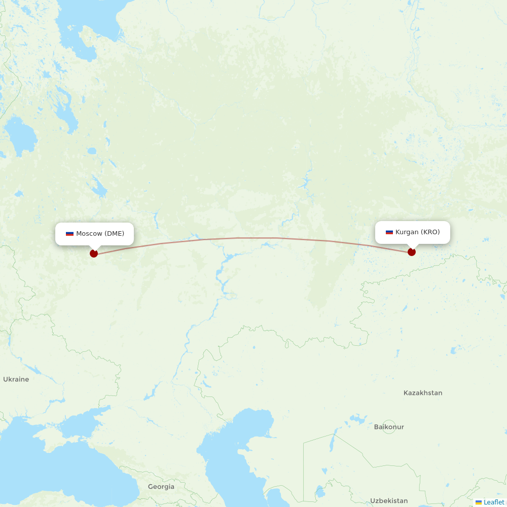 NordStar Airlines at KRO route map