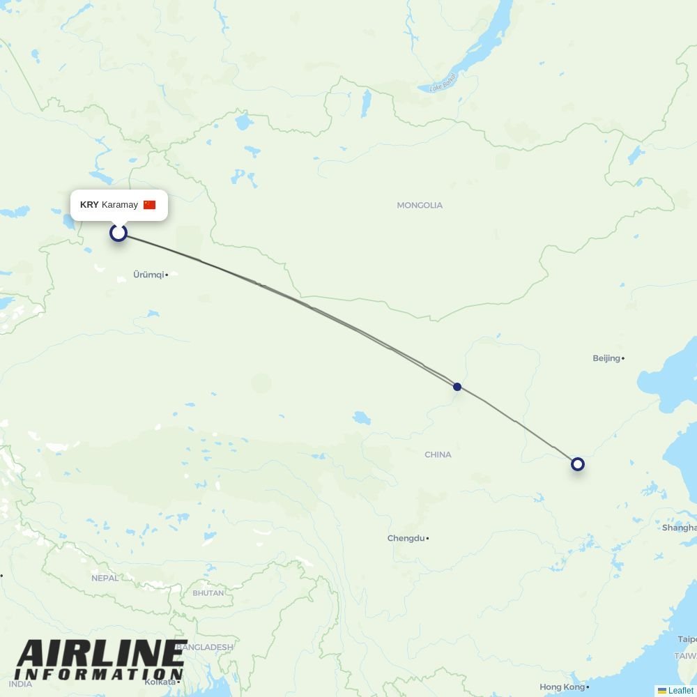 Loong Air routes from KRY