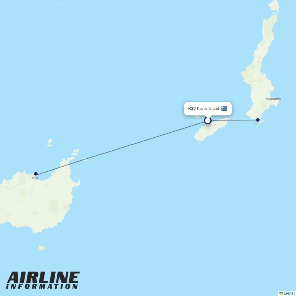 Olympic Air routes from KSJ