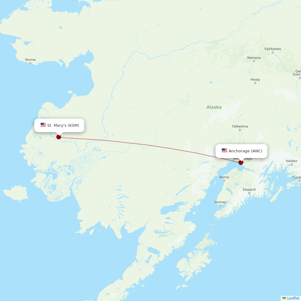 Ravn Alaska at KSM route map