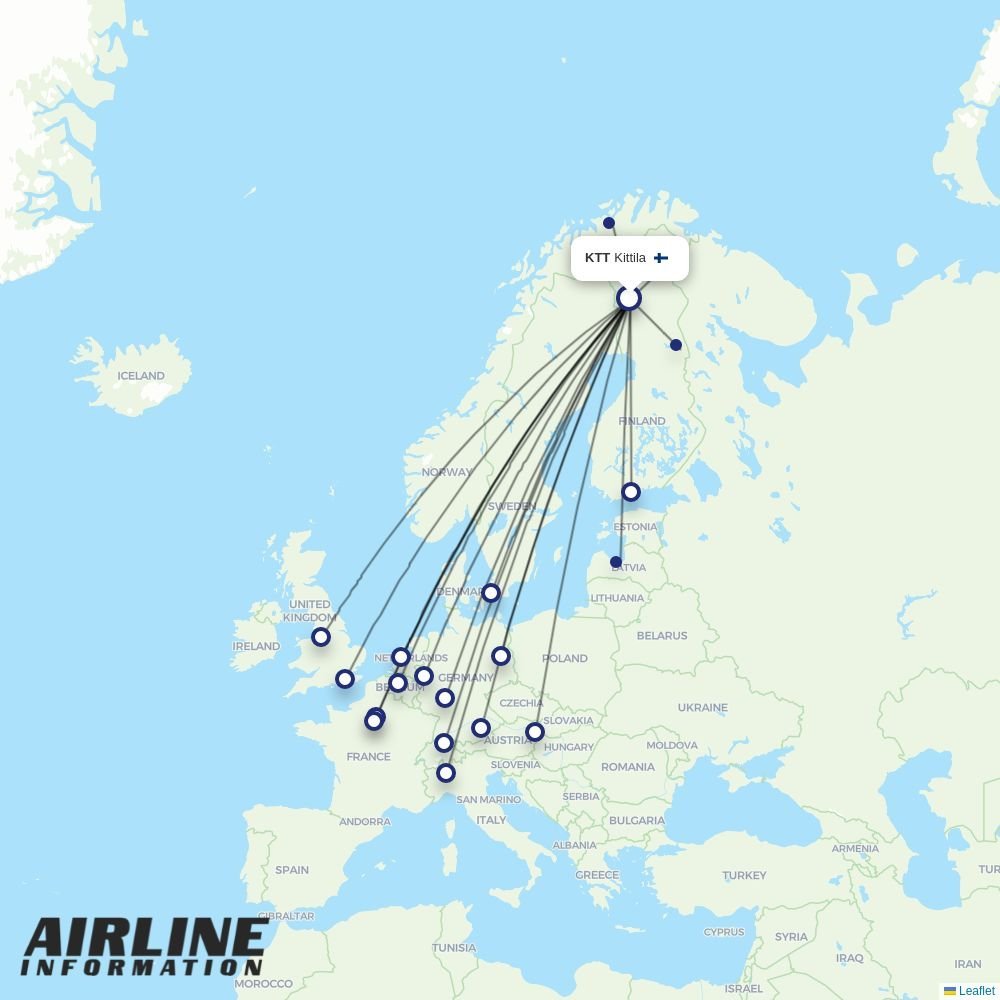 Eurowings routes from KTT
