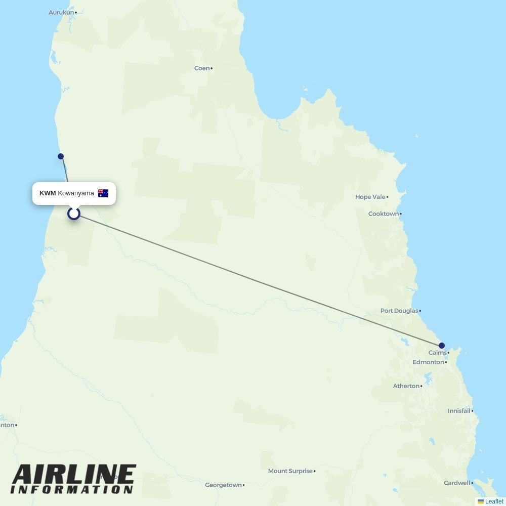 FlexFlight routes from KWM