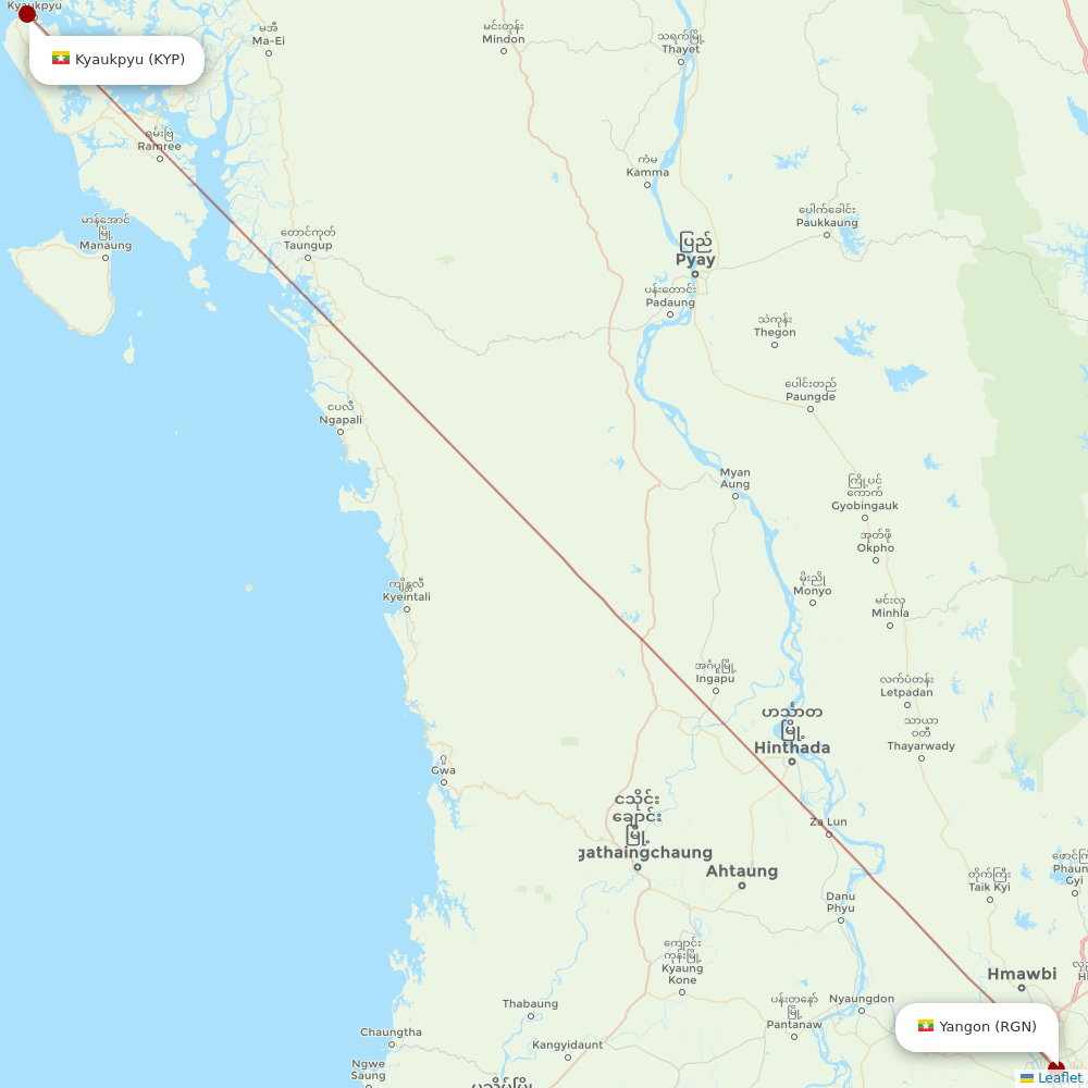 Air KBZ at KYP route map