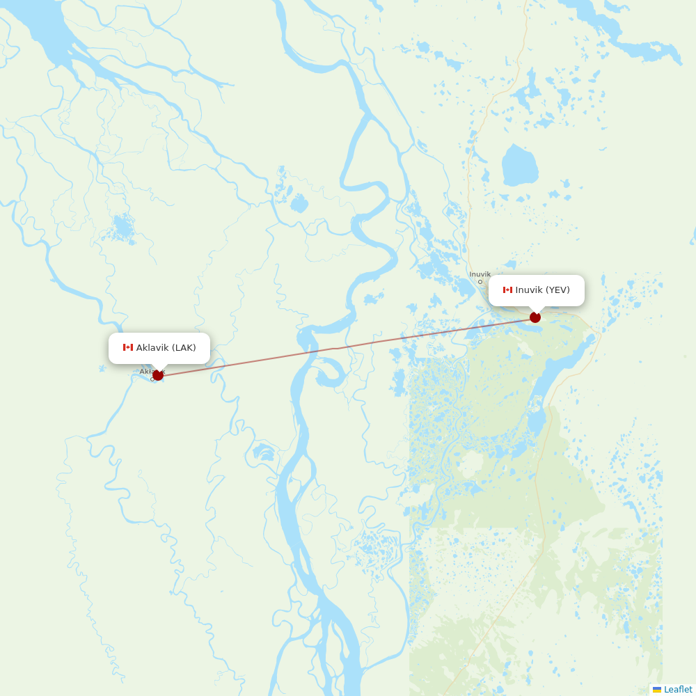 North-Wright Airways
 at LAK route map