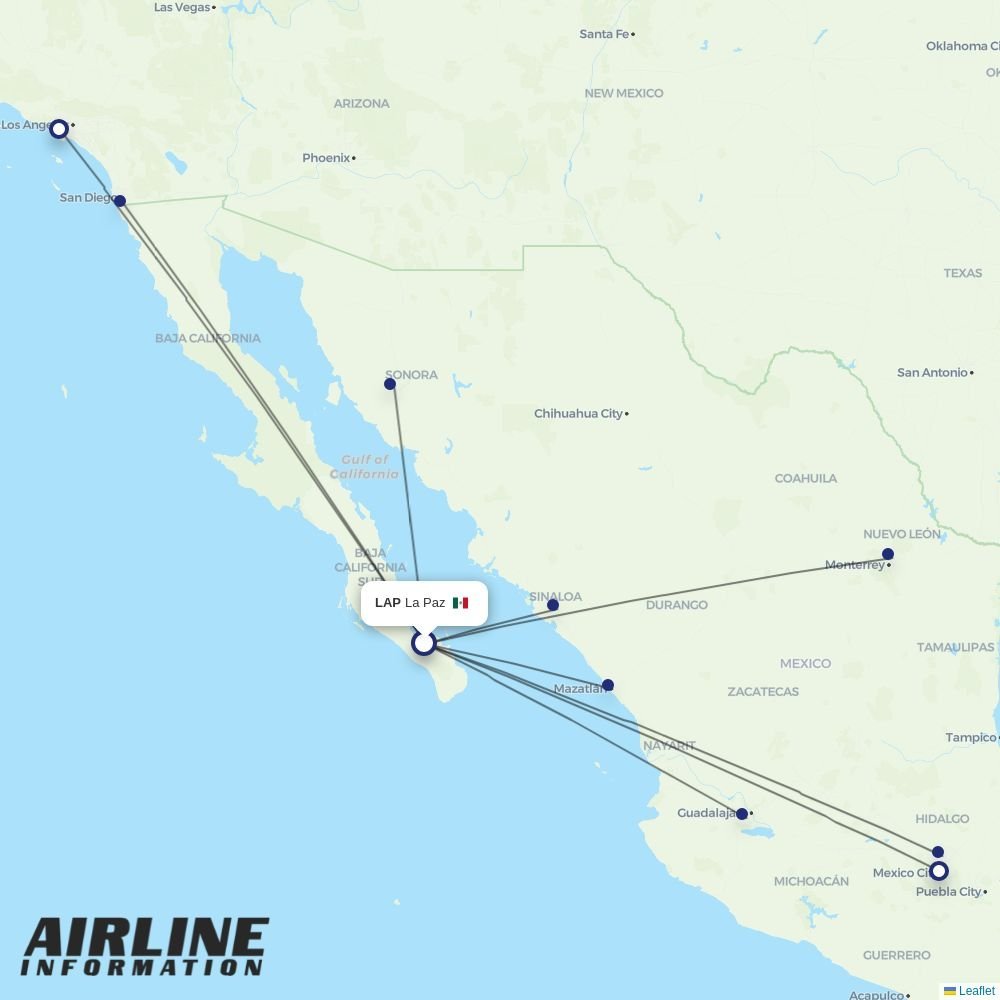 Viva routes from LAP