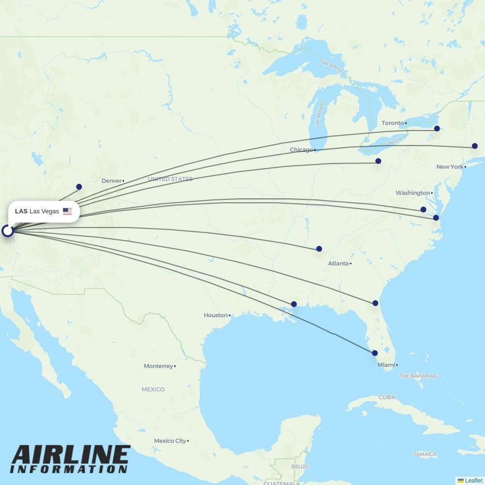 Breeze routes from LAS