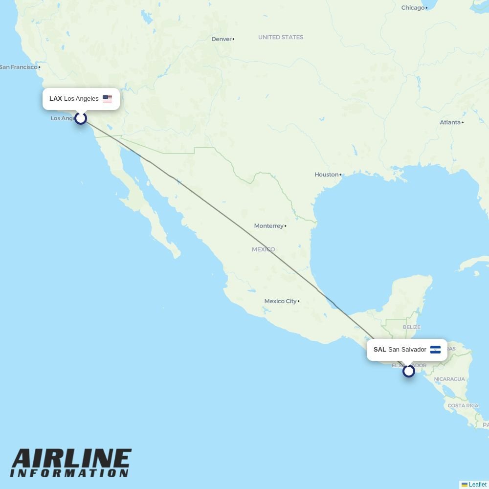 Volaris routes from LAX