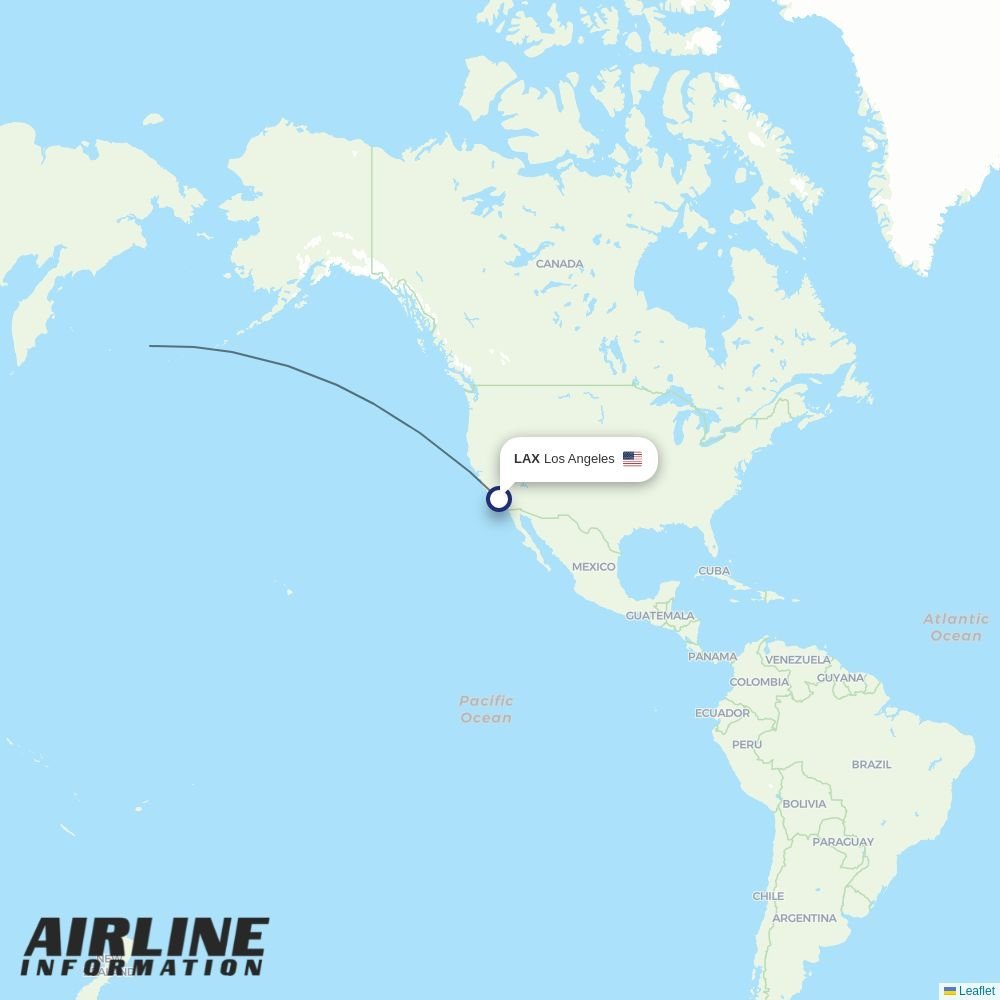 Air Premia routes from LAX