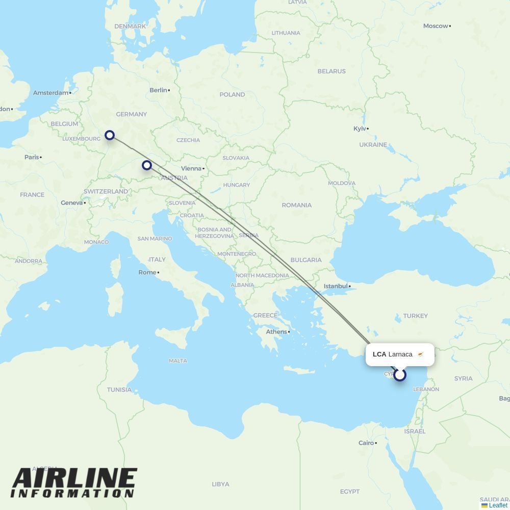 Discover Airlines routes from LCA