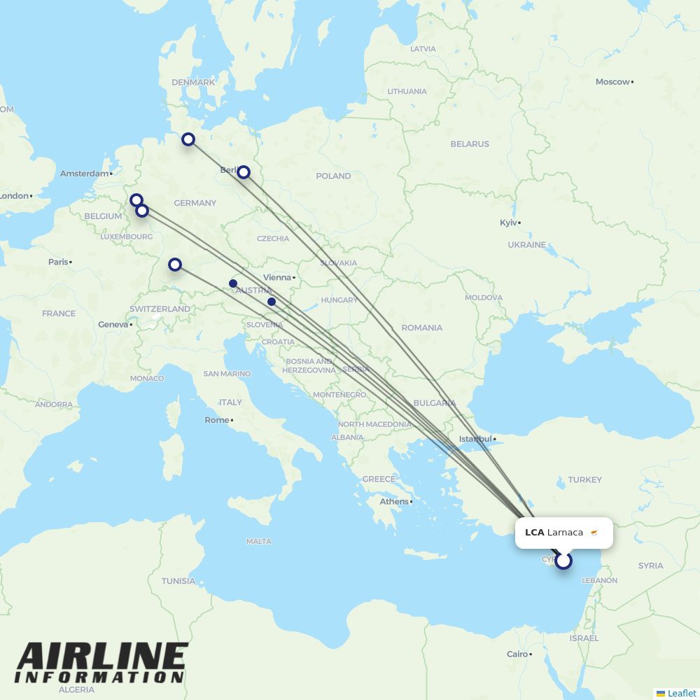Eurowings routes from LCA