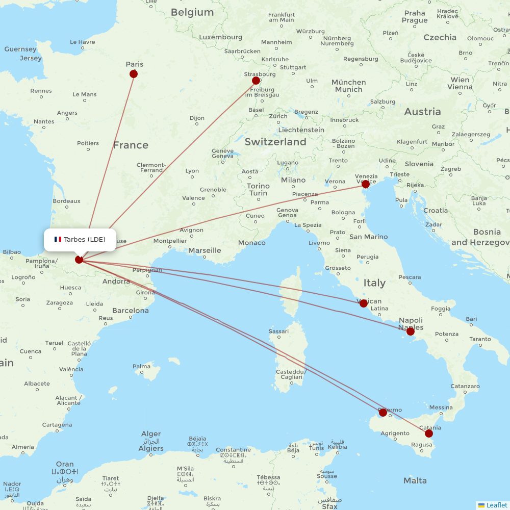 Volotea at LDE route map