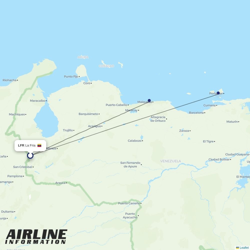 Conviasa routes from LFR