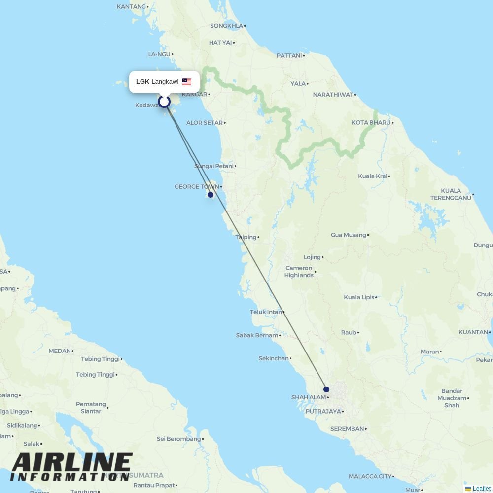Firefly routes from LGK