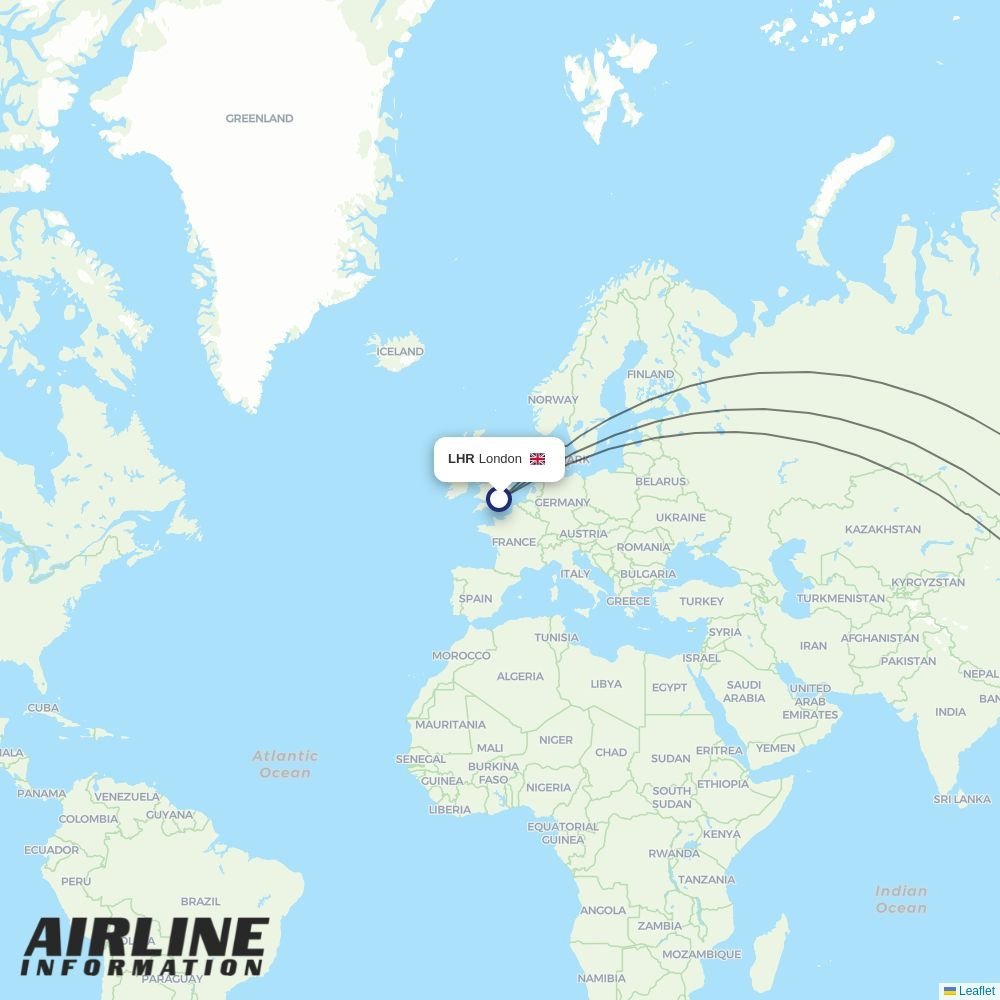 China Southern routes from LHR