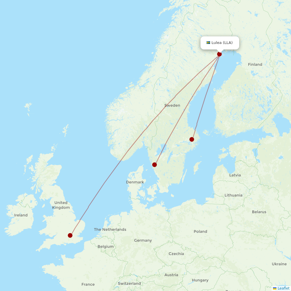 SAS at LLA route map