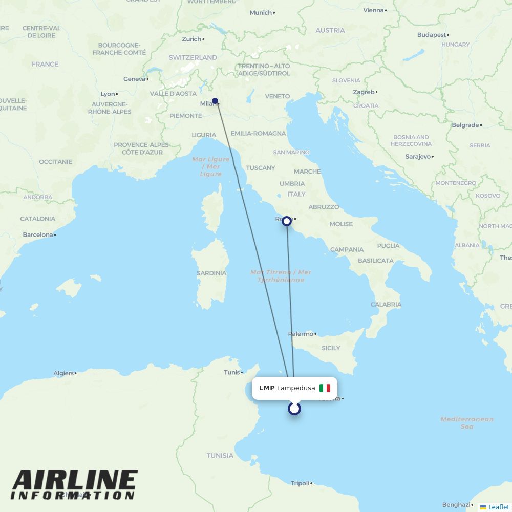 ITA Airways routes from LMP