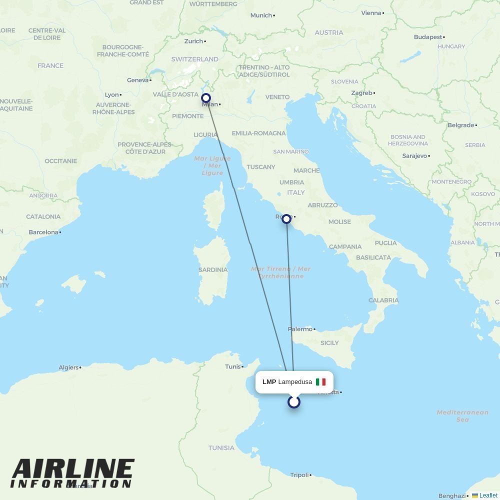 Wizz Air Malta routes from LMP