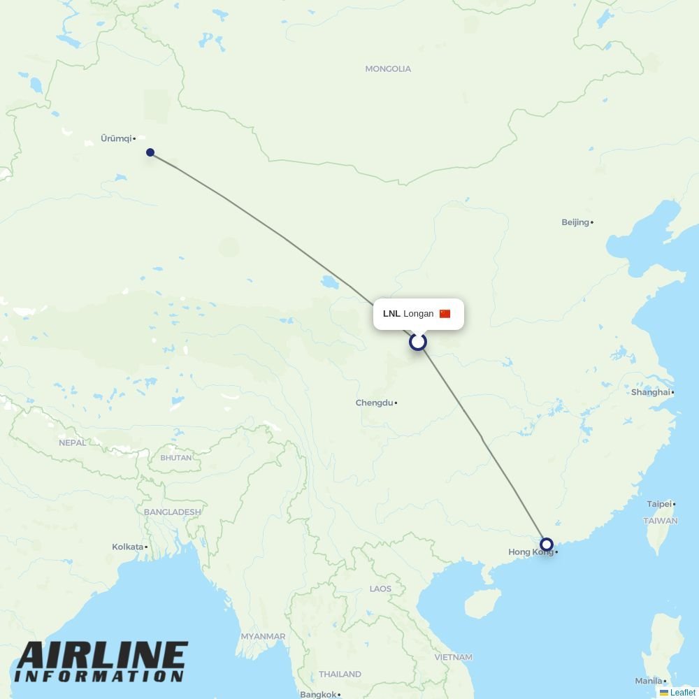 Suparna Airlines routes from LNL