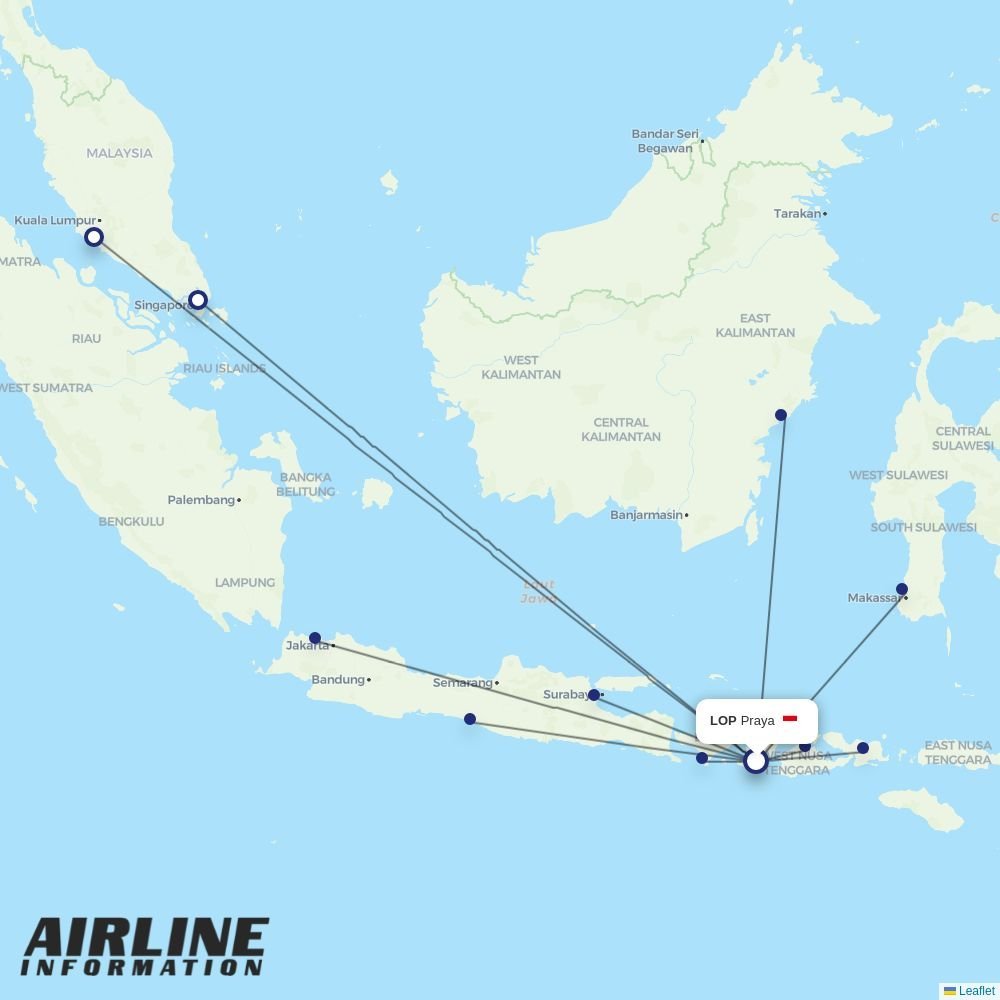 Super Air Jet routes from LOP