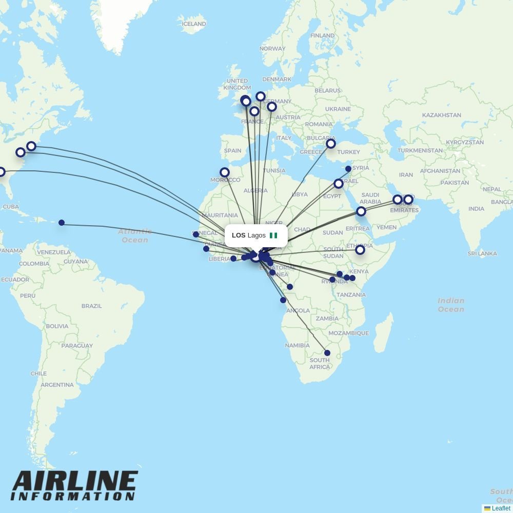 Ibom Air routes from LOS