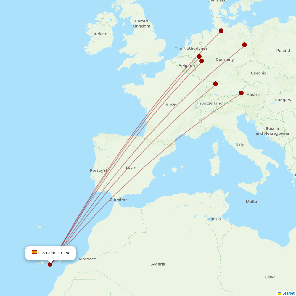 Eurowings at LPA route map