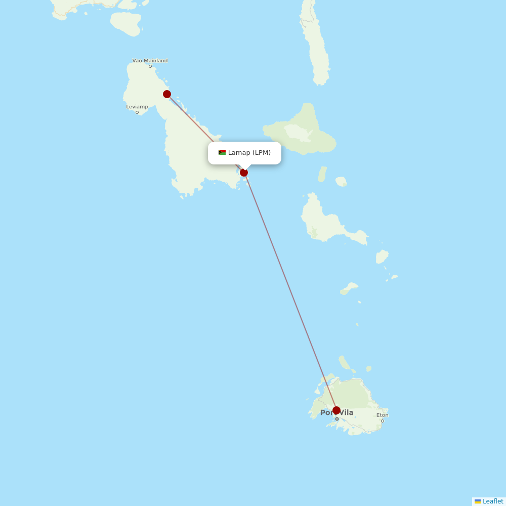 Air Vanuatu at LPM route map