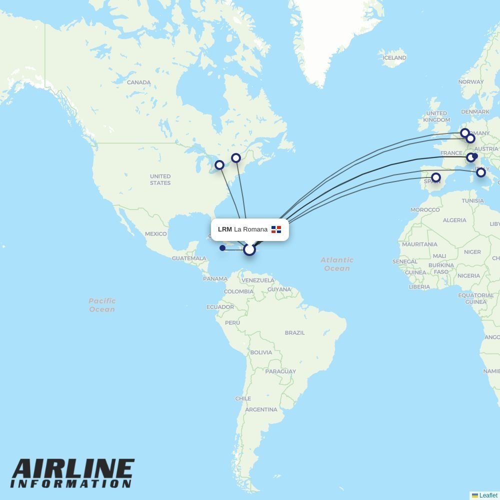 Neos routes from LRM
