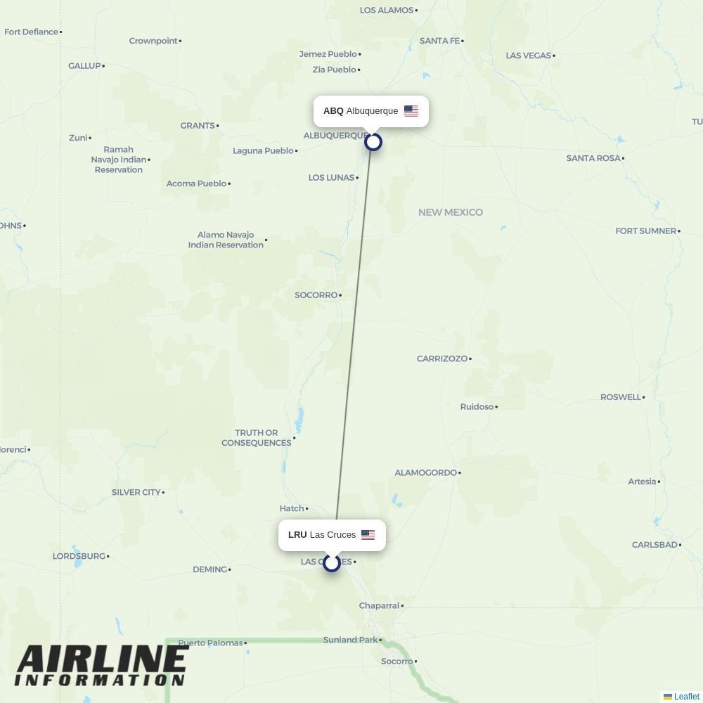 Advanced Air routes from LRU