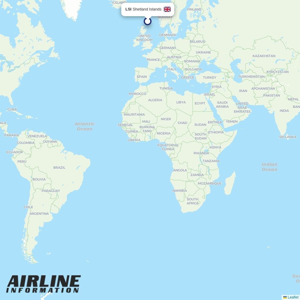 Loganair routes from LSI